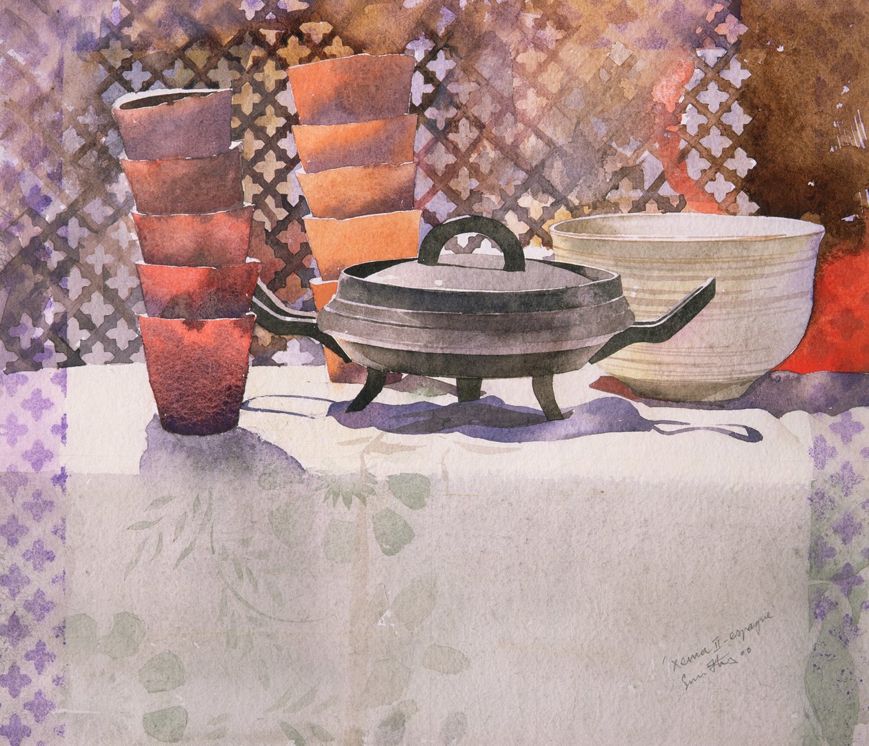 Xema Espagne, 2000 (akvarel) af Simon Fletcher