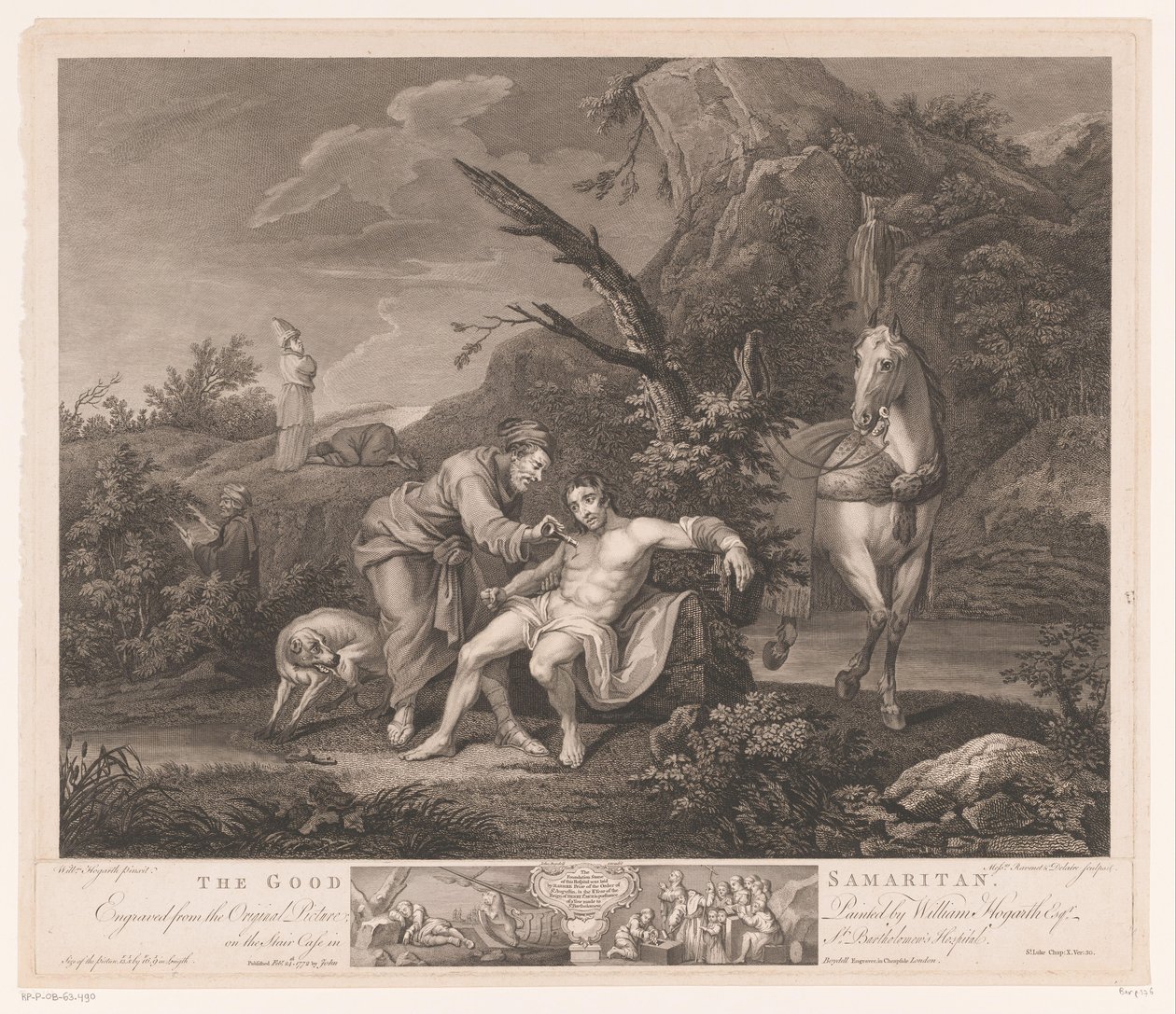 Lignelse om den barmhjertige samaritaner Den barmhjertige samaritaner (titel på objekt) af Simon François Ravenet (le vieux)