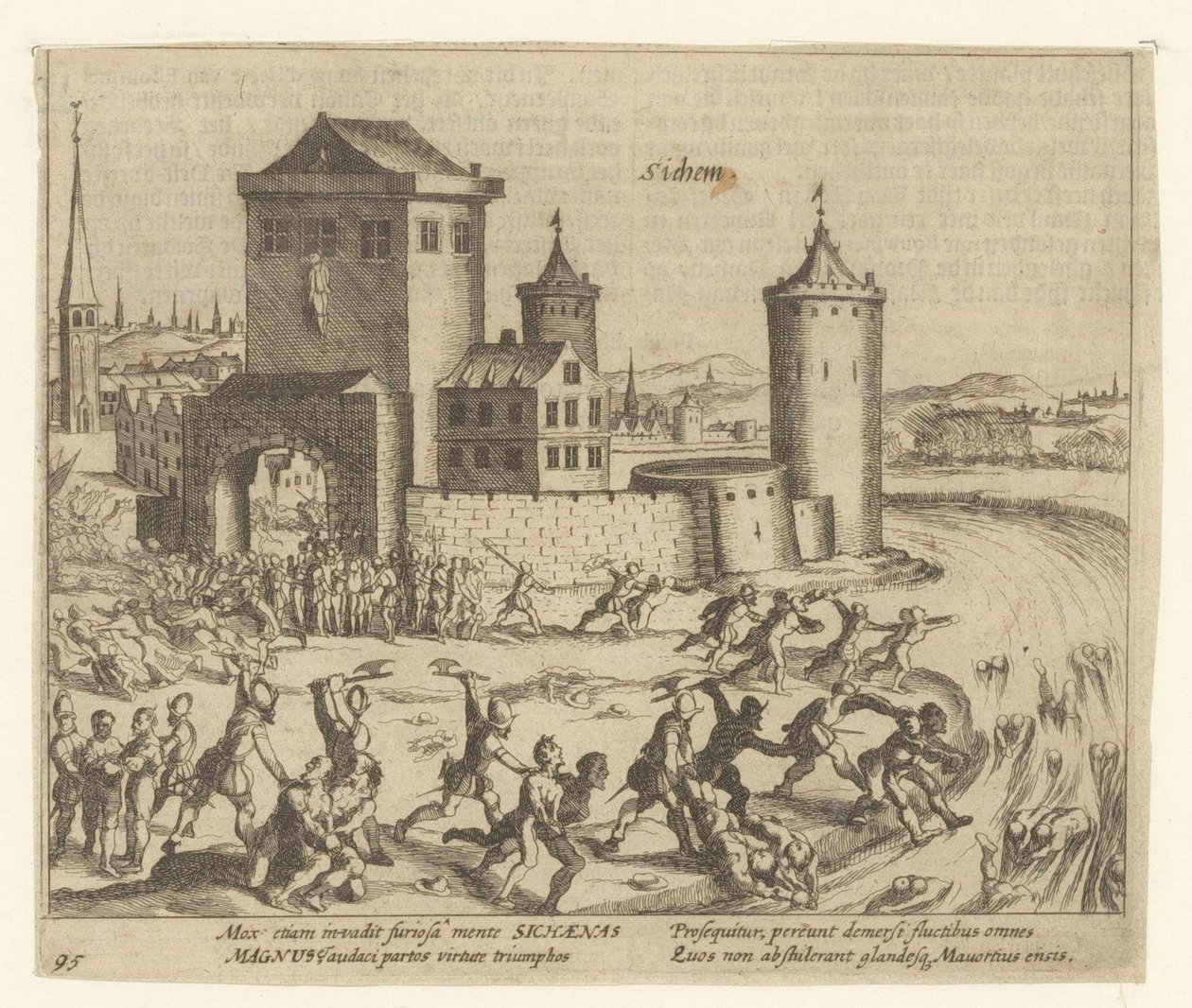 Straffelsen af Zichem, 1578 af Simon Frisius