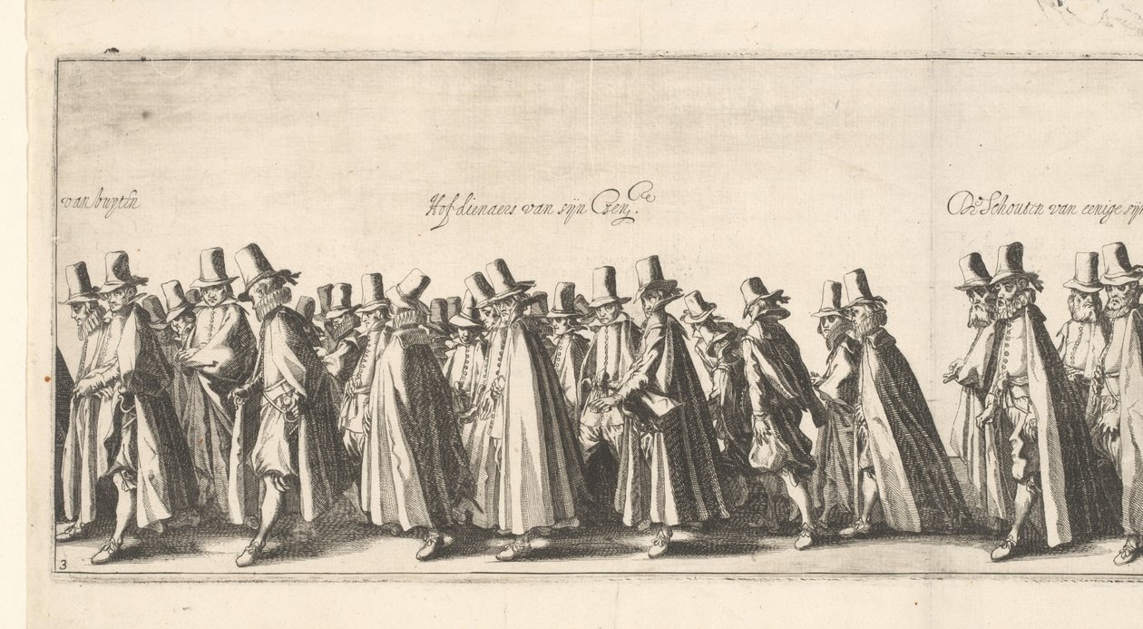 Begravelsesoptoget (billede 3), 1615 af Simon Frisius