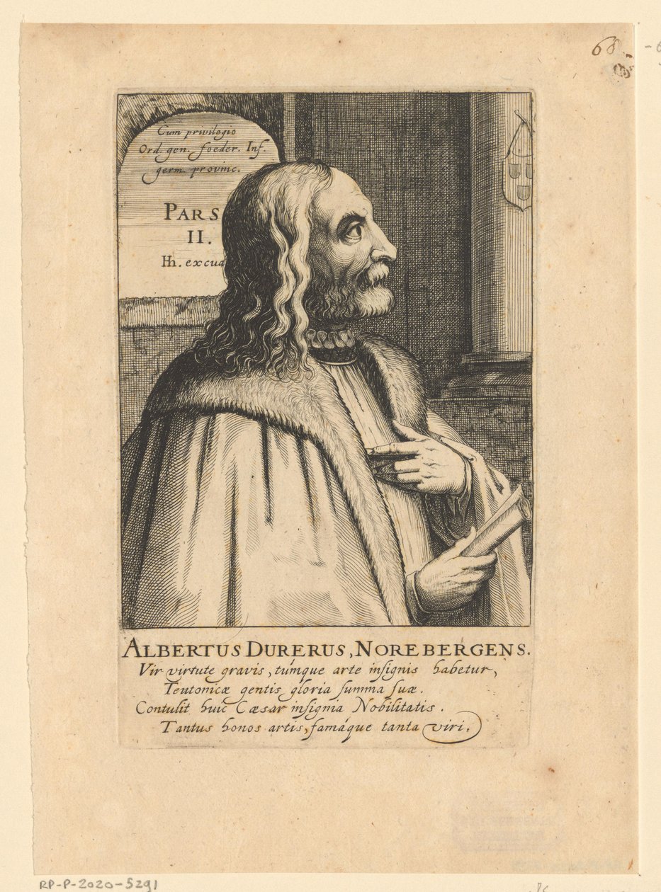 Portræt af Albrecht Dürer af Simon Frisius