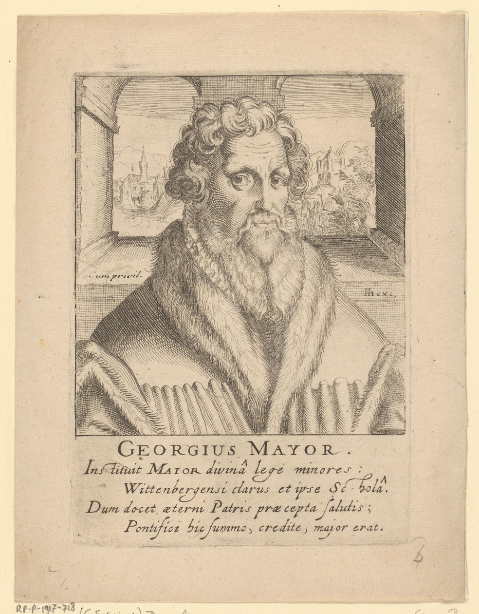 Portræt af Georg Major af Simon Frisius