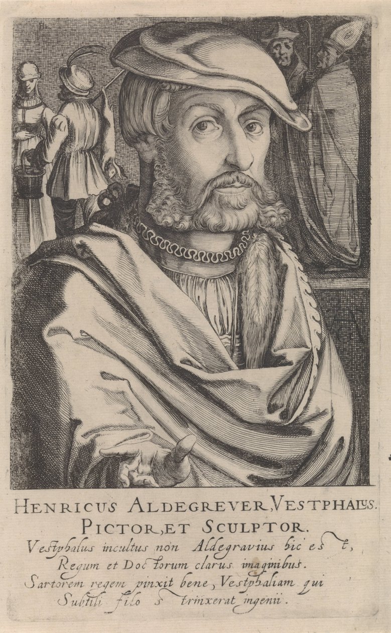 Portræt af Heinrich Aldegrever af Simon Frisius