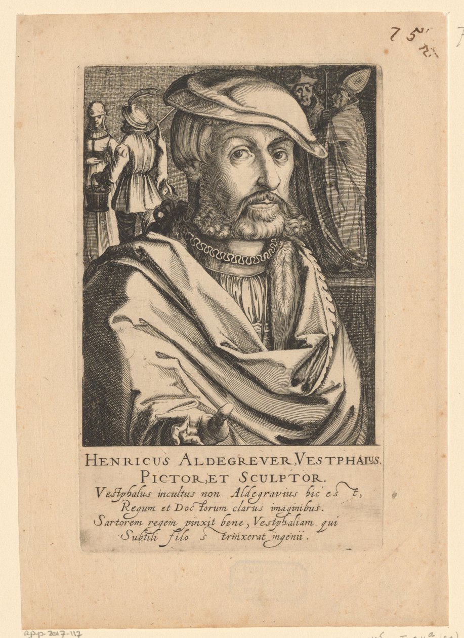 Portræt af Heinrich Aldegrever af Simon Frisius