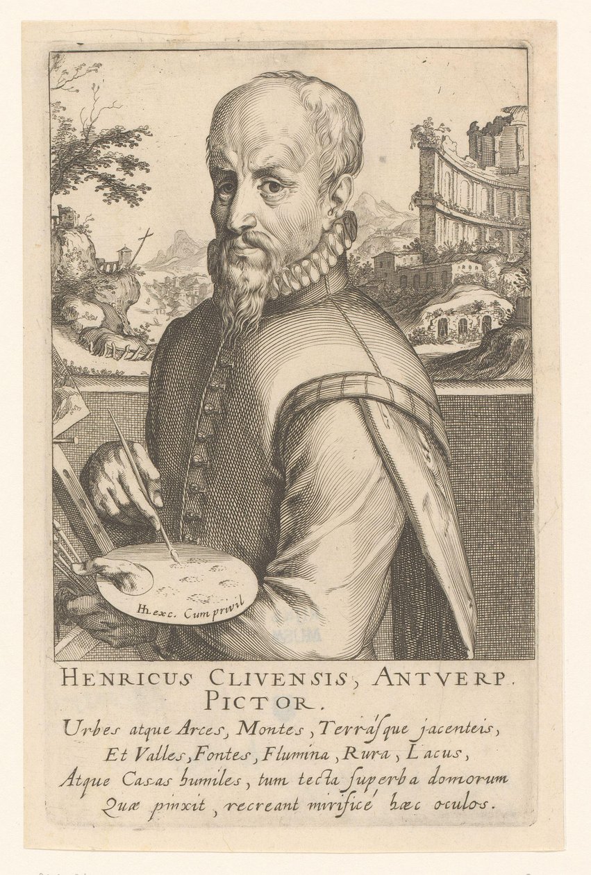 Portræt af Hendrick van Cleef af Simon Frisius