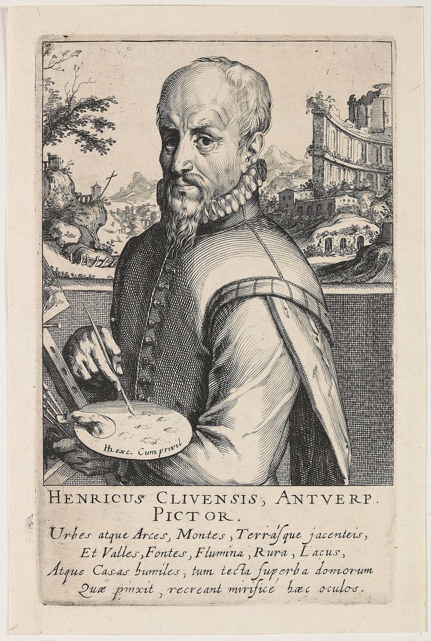 Portræt af Hendrik van Cleef af Simon Frisius
