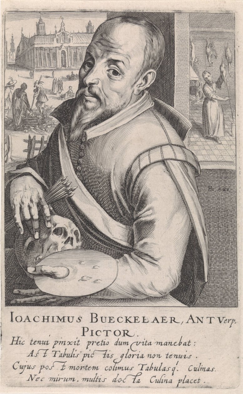 Portræt af Joachim Beuckelaer af Simon Frisius