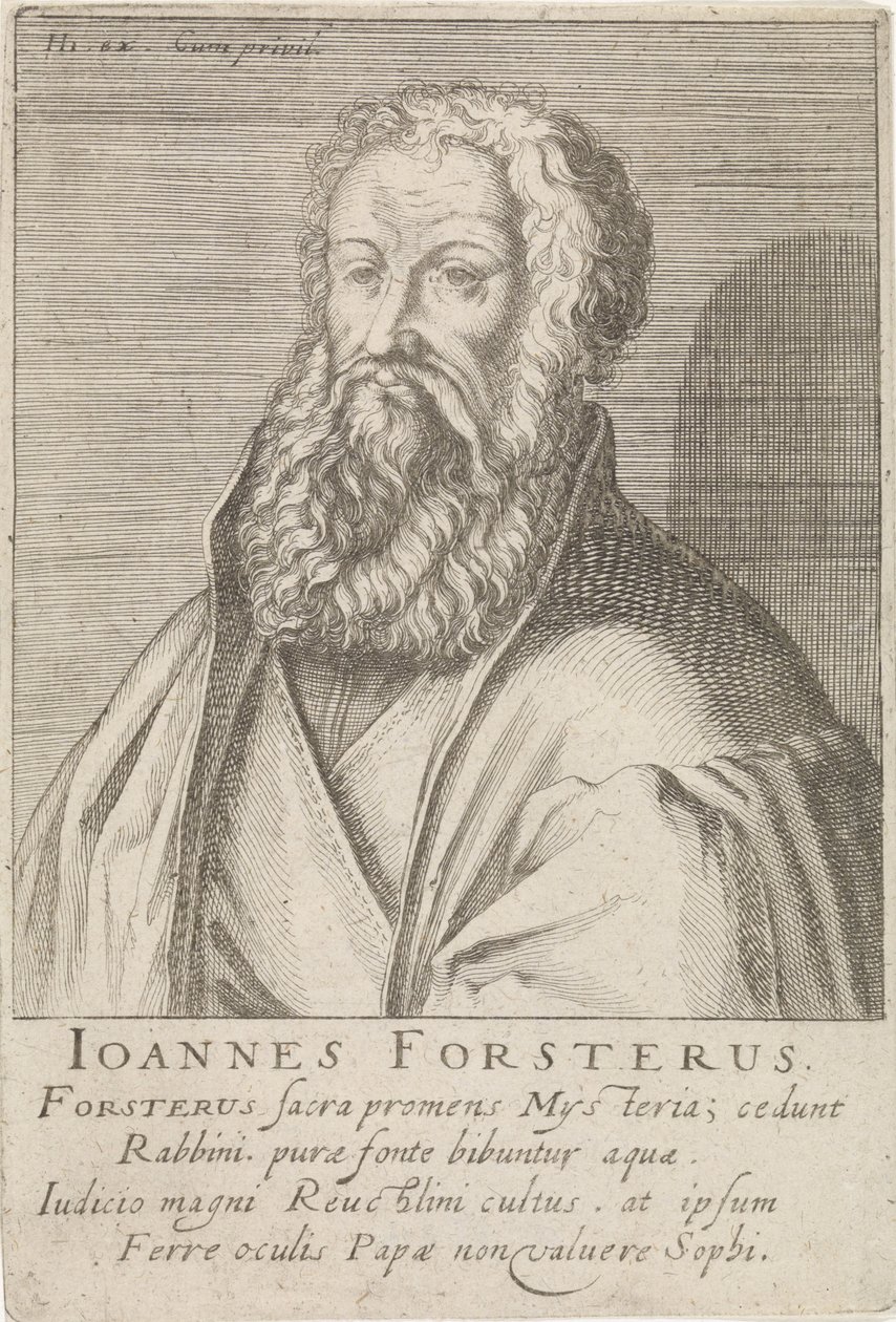 Portræt af Johann Forster af Simon Frisius