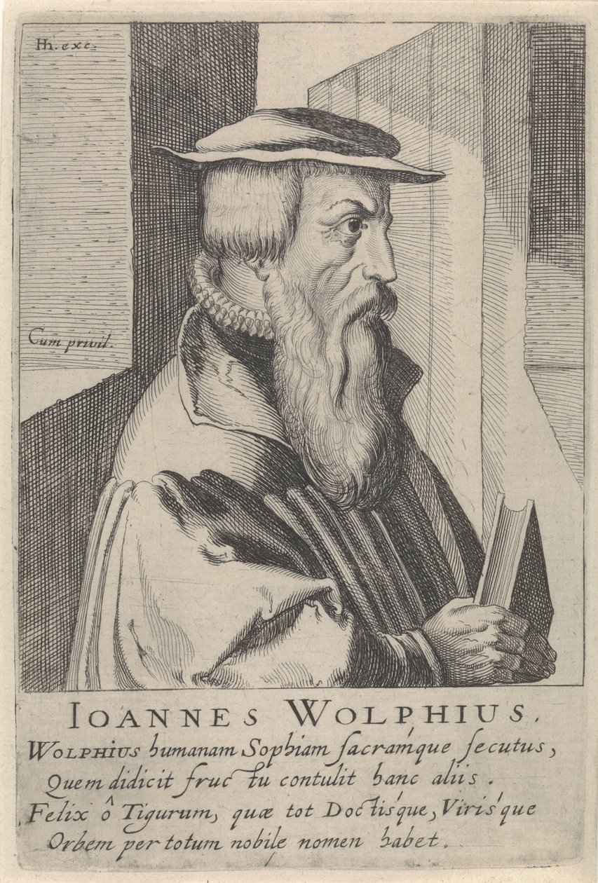 Portræt af Johann Wolf af Simon Frisius