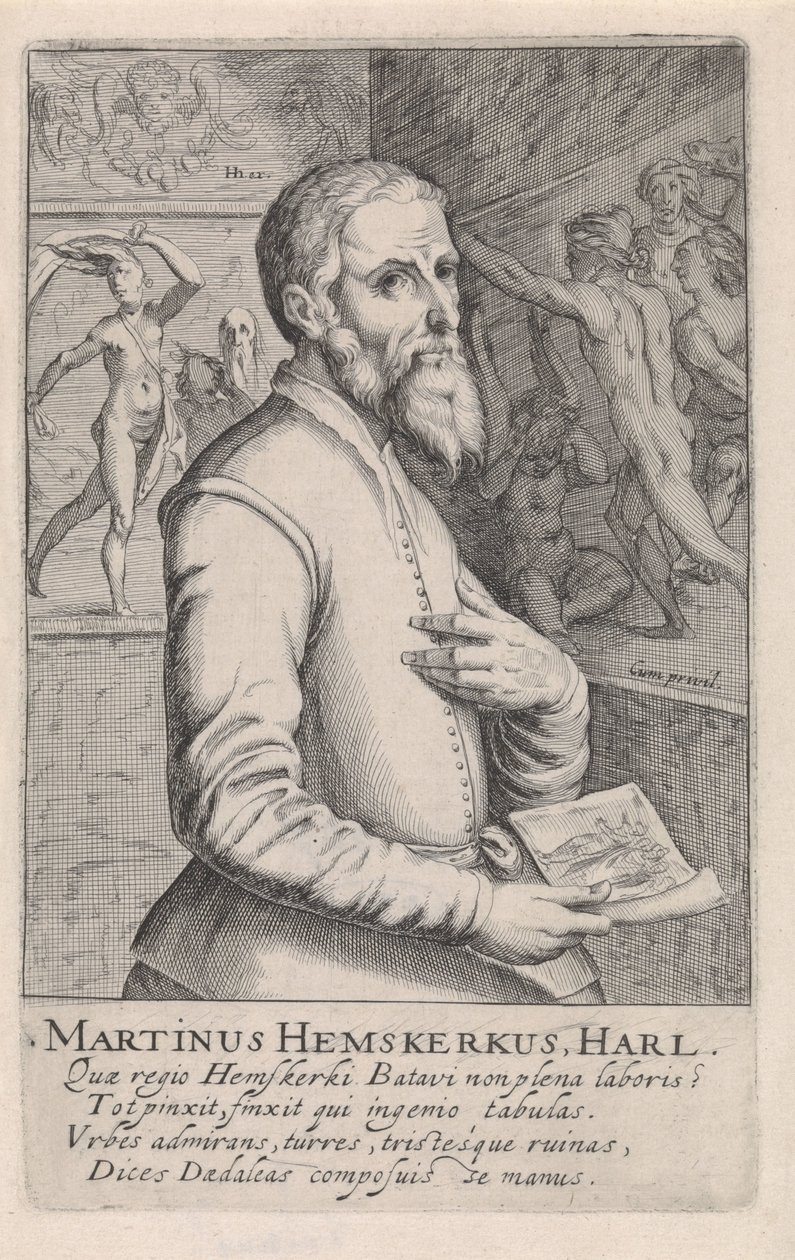 Portræt af Maarten van Heemskerck af Simon Frisius