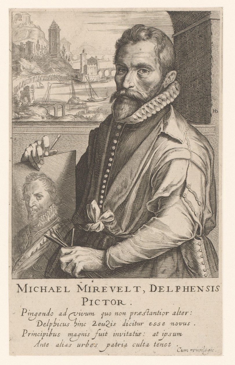 Portræt af Michiel Mierevelt af Simon Frisius