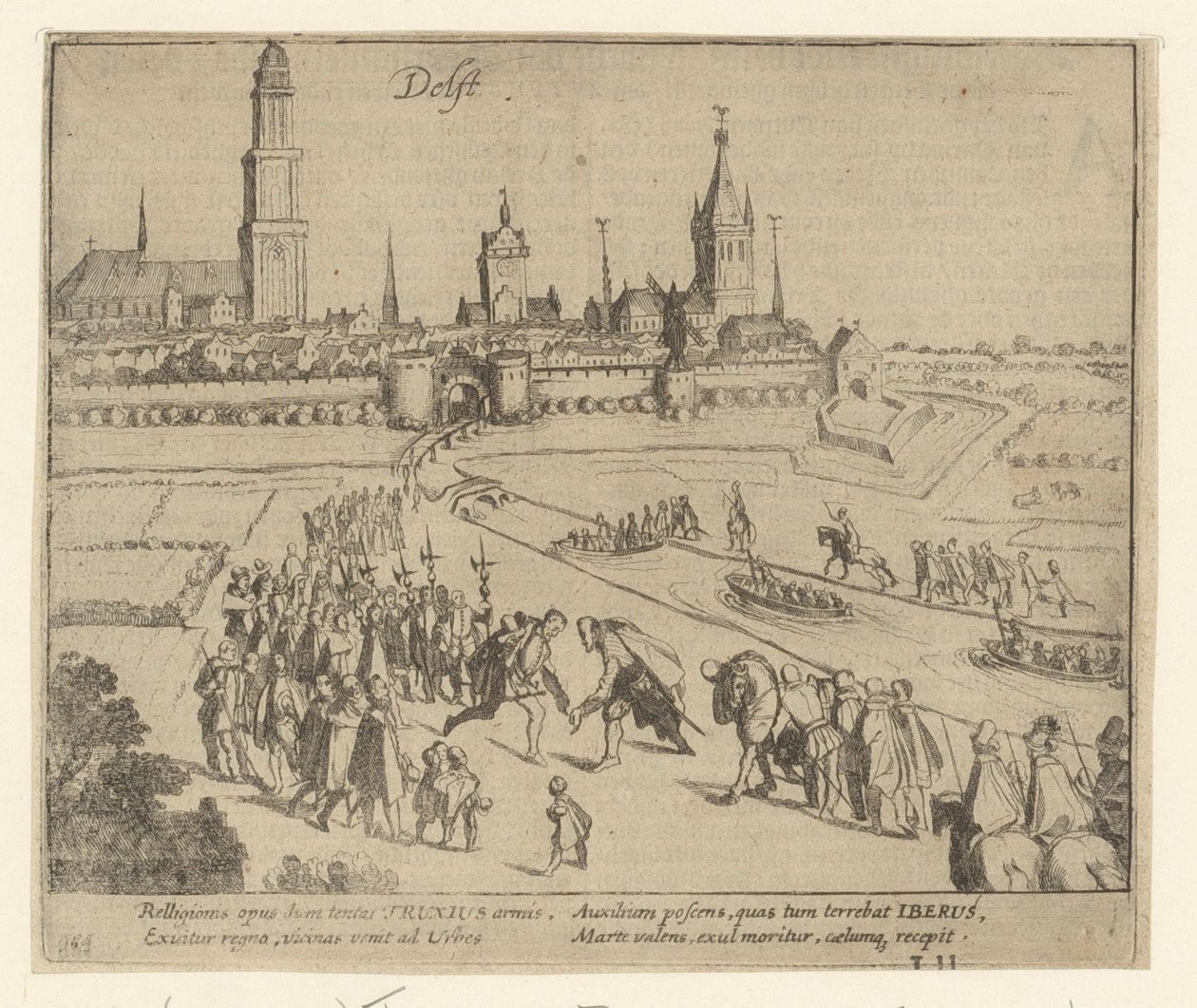 Truchsess modtages i Delft, 1584 af Simon Frisius