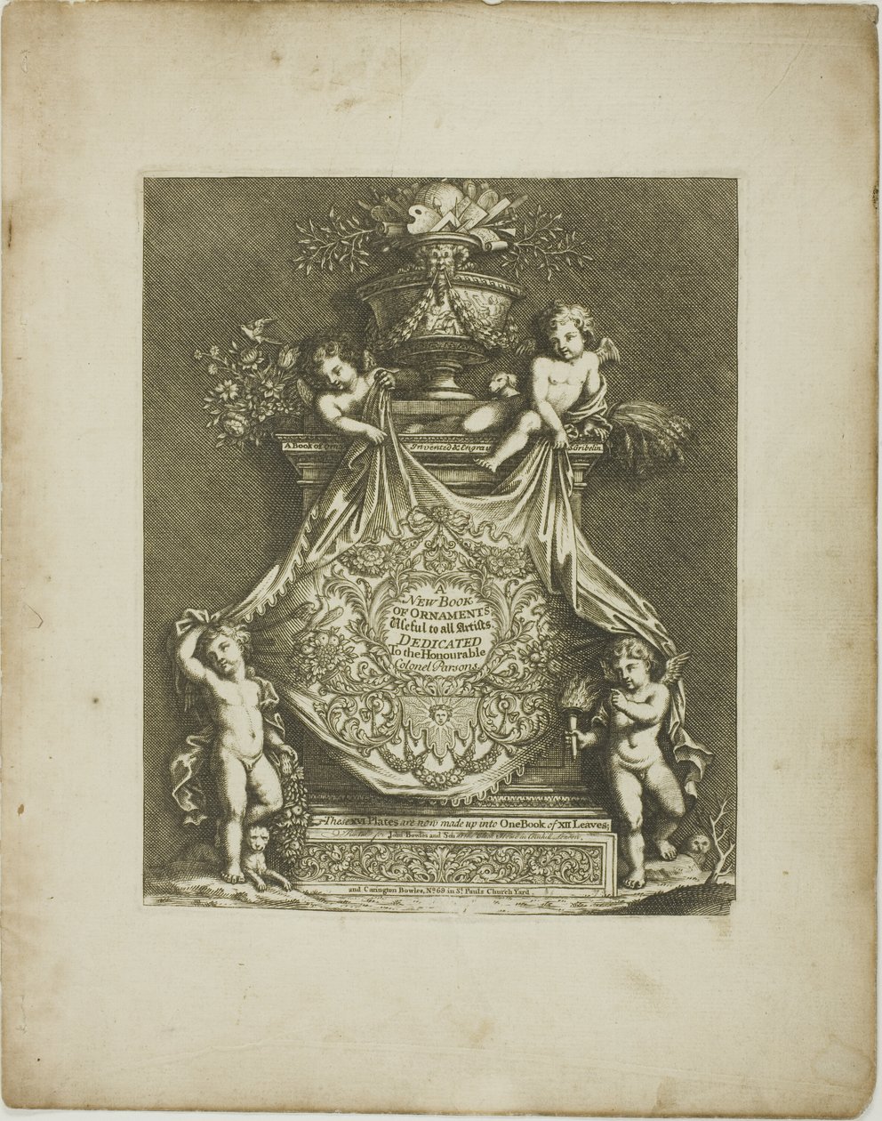Plate One, fra A New Book of Ornaments af Simon Gribelin II