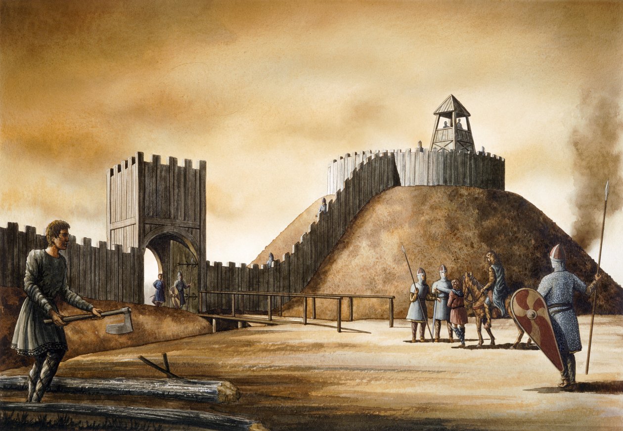 Pickering Castle, c11. århundrede, c1990-2010 af Simon Hayfield