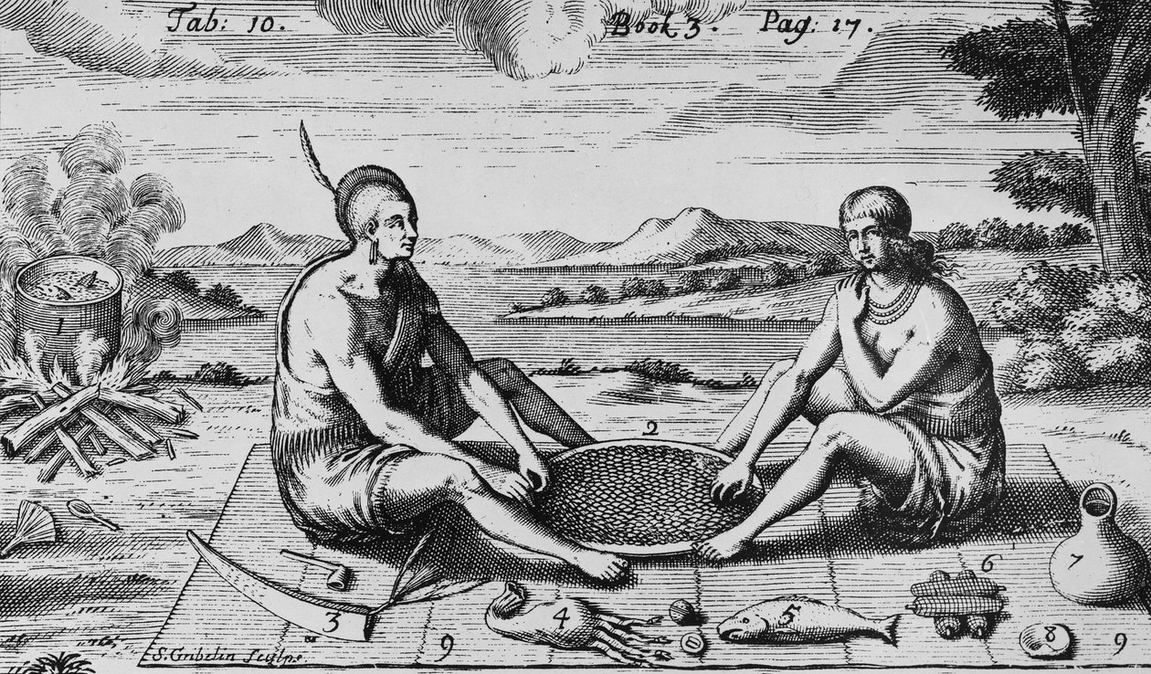 En mand og hans kone til middag, 1705 af Simon II Gribelin