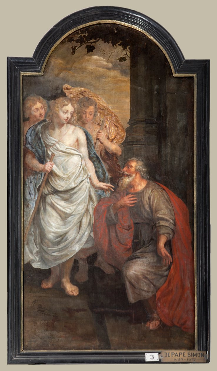 Sognekirke (Sint-Walburgakerk). Maleri, triptykon. Simon De Pape (?). Indløsning af de kristne slaver til tyrken. af Simon II de Pape