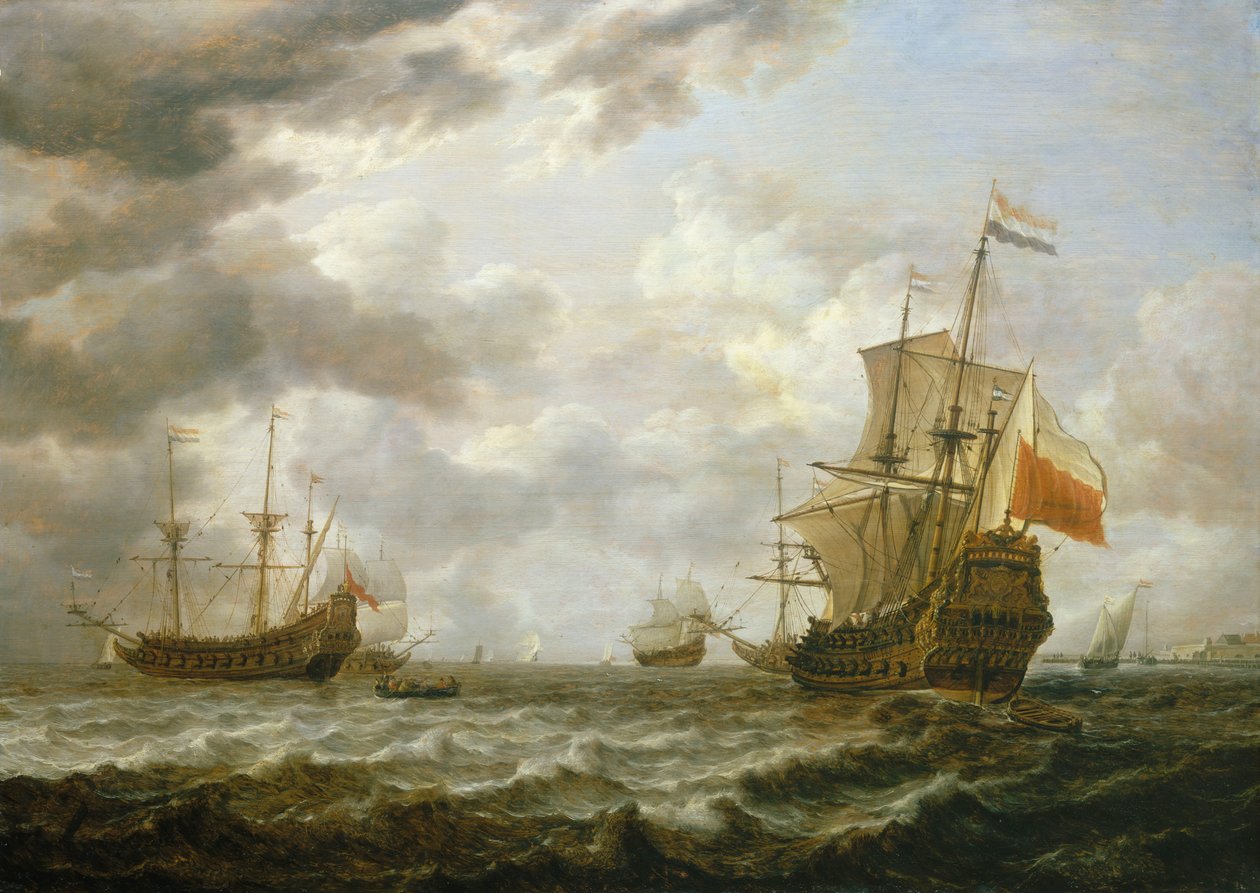 Brederode ud for Hellevoetsluis, midten af det 17. århundrede (maleri) af Simon Jacobsz. Vlieger