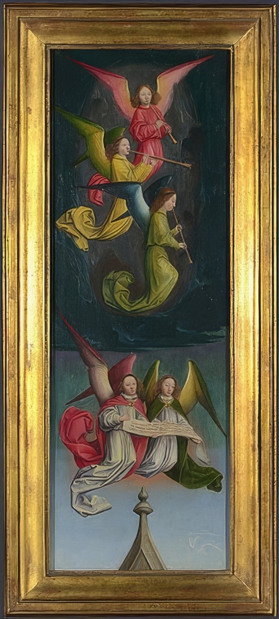 Englekoret (altertavle fra St. Bertin Abbey). Omkring 1459 af Simon Marmion