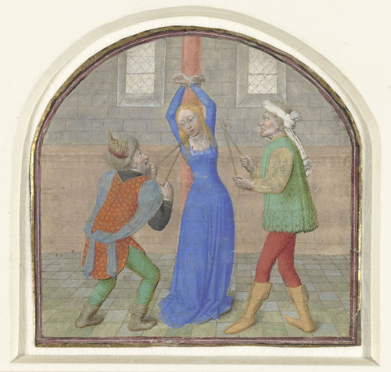 Sankt Appolonias martyrium af Simon Marmion