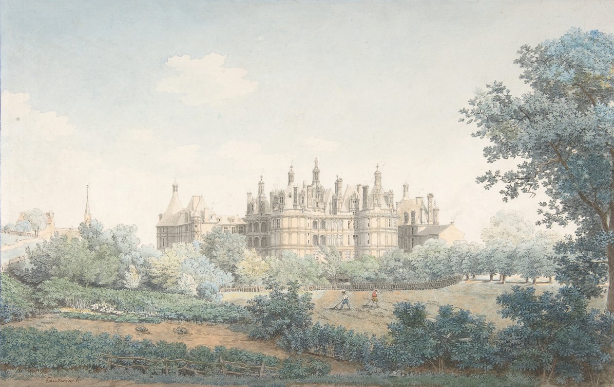 Château of Chambord set fra sydvest, 1700-tallet. af Simon Mathurin Lantara