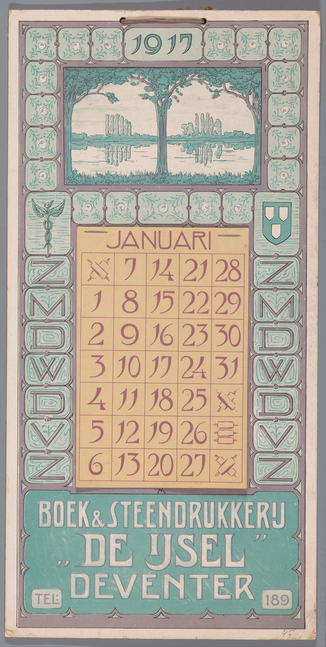 1917 kalender af Simon Moulijn