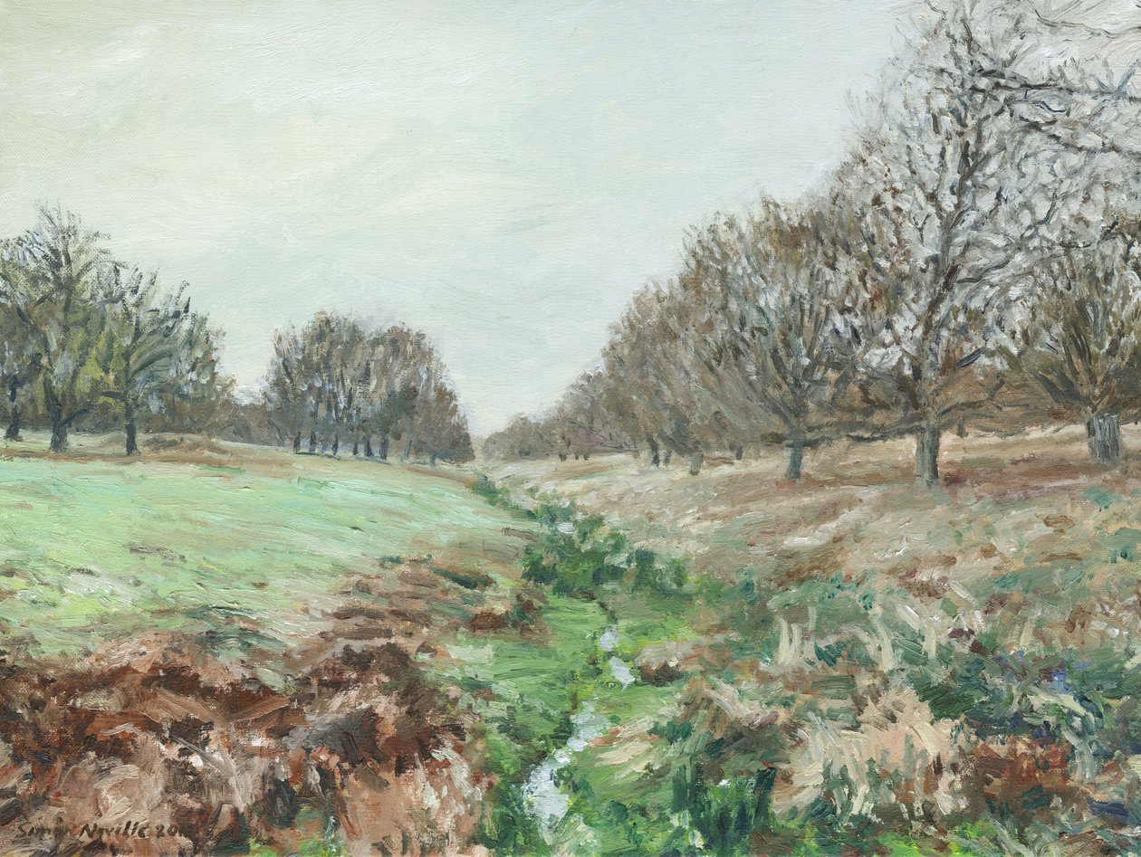 Richmond Park (olie på linned) af Simon Neville