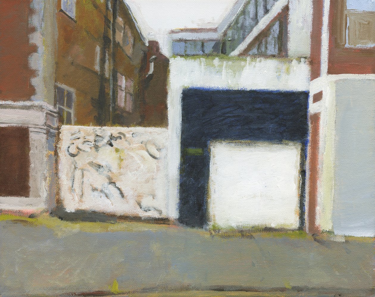 Street view, 2024 (akryl på lærred) af Simon Neville