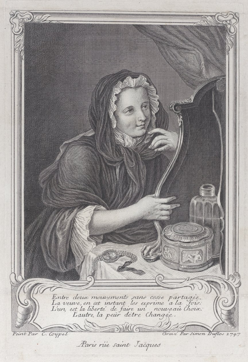 Den kokette enke, 1747., 1747. af Simon Nicolas Duflos