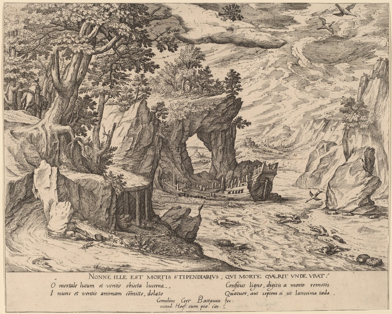 Efter forliset af Simon Novellanus after Cornelis Cort