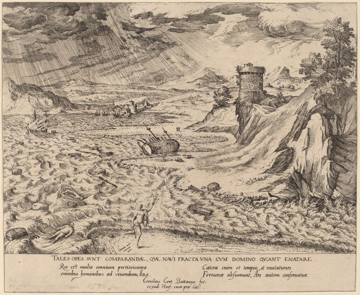 Forliset af Simon Novellanus after Cornelis Cort