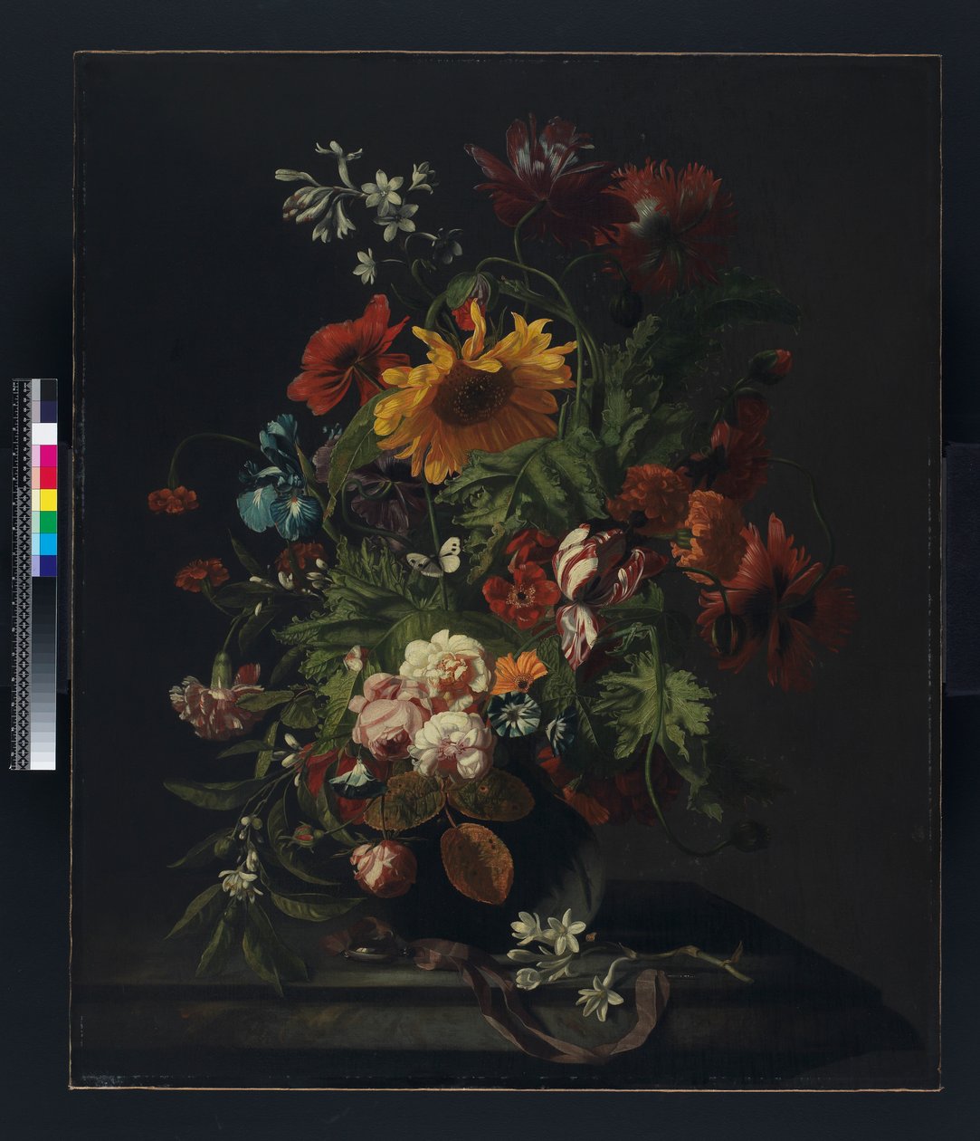 Vase med blomster af Simon Peeterz Verelst