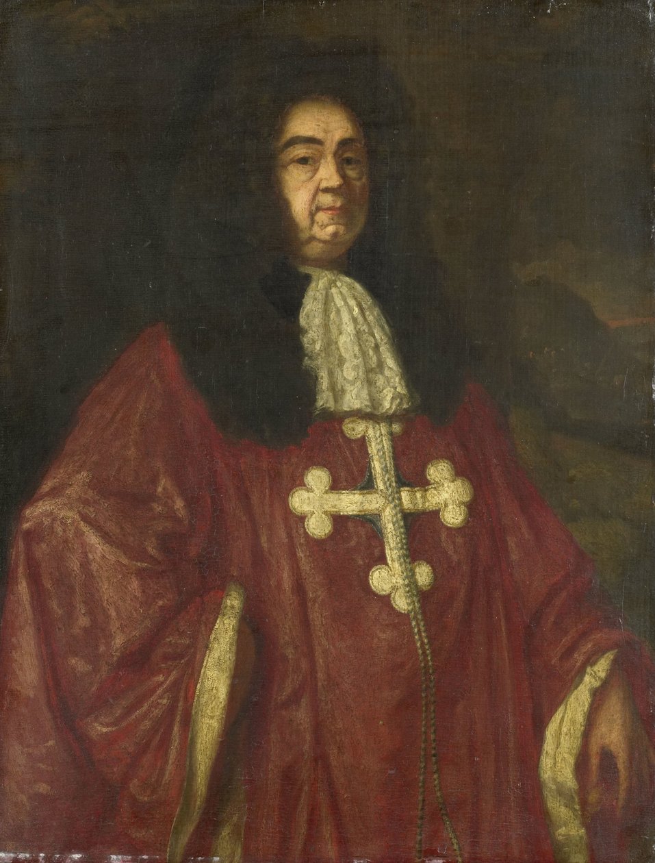 Portræt af Johannes Camprich van Cronefelt, Ridder af St. Maurice og St. Lazarus, kejserlig tysk ambassadør i Haag af Simon Ruys
