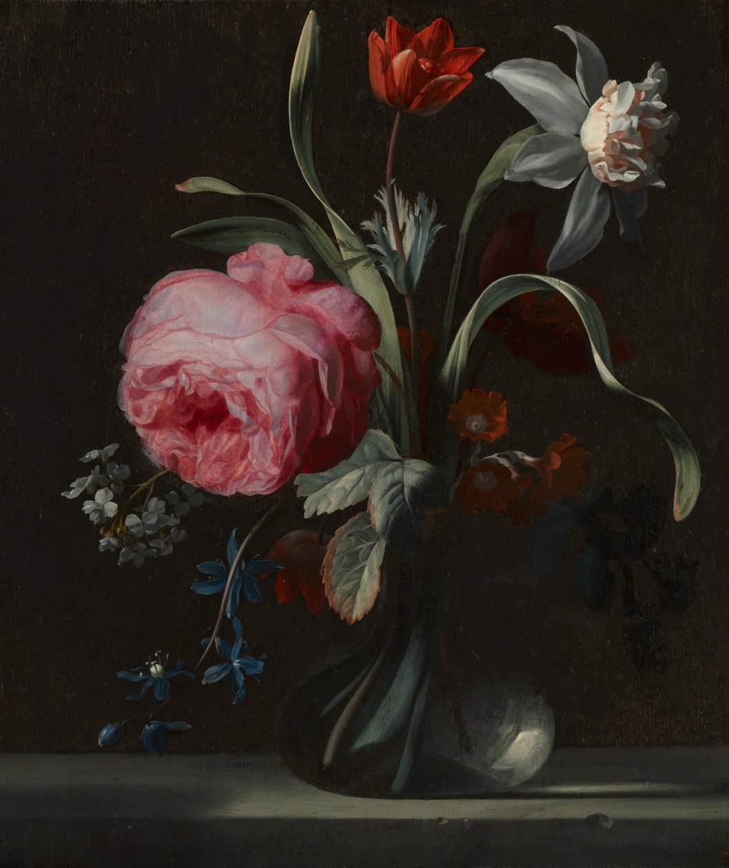 Blomster i en vase, ca. 1669. af Simon Verelst