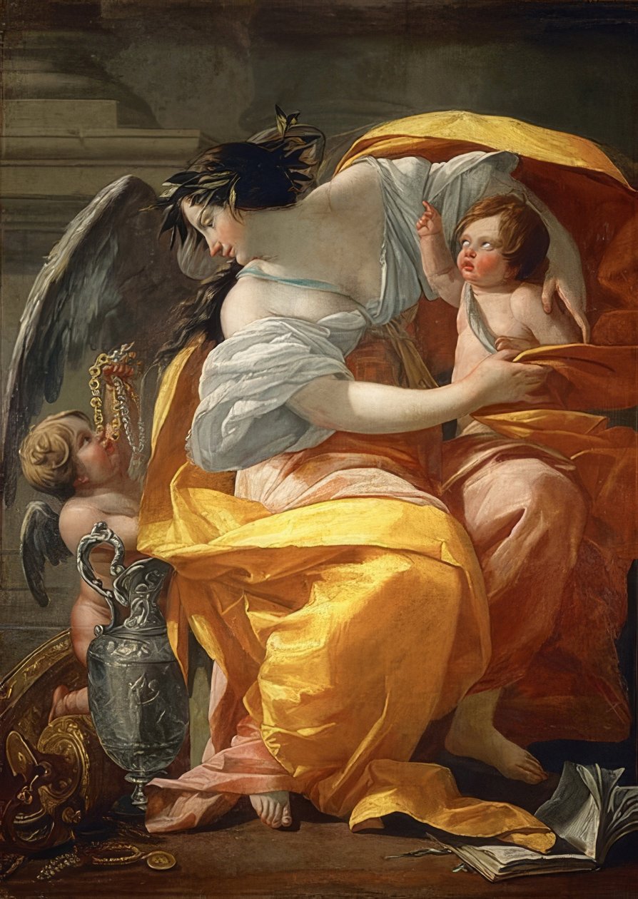 Allegori om rigdom. Mellem 1630 og 1635 af Simon Vouet