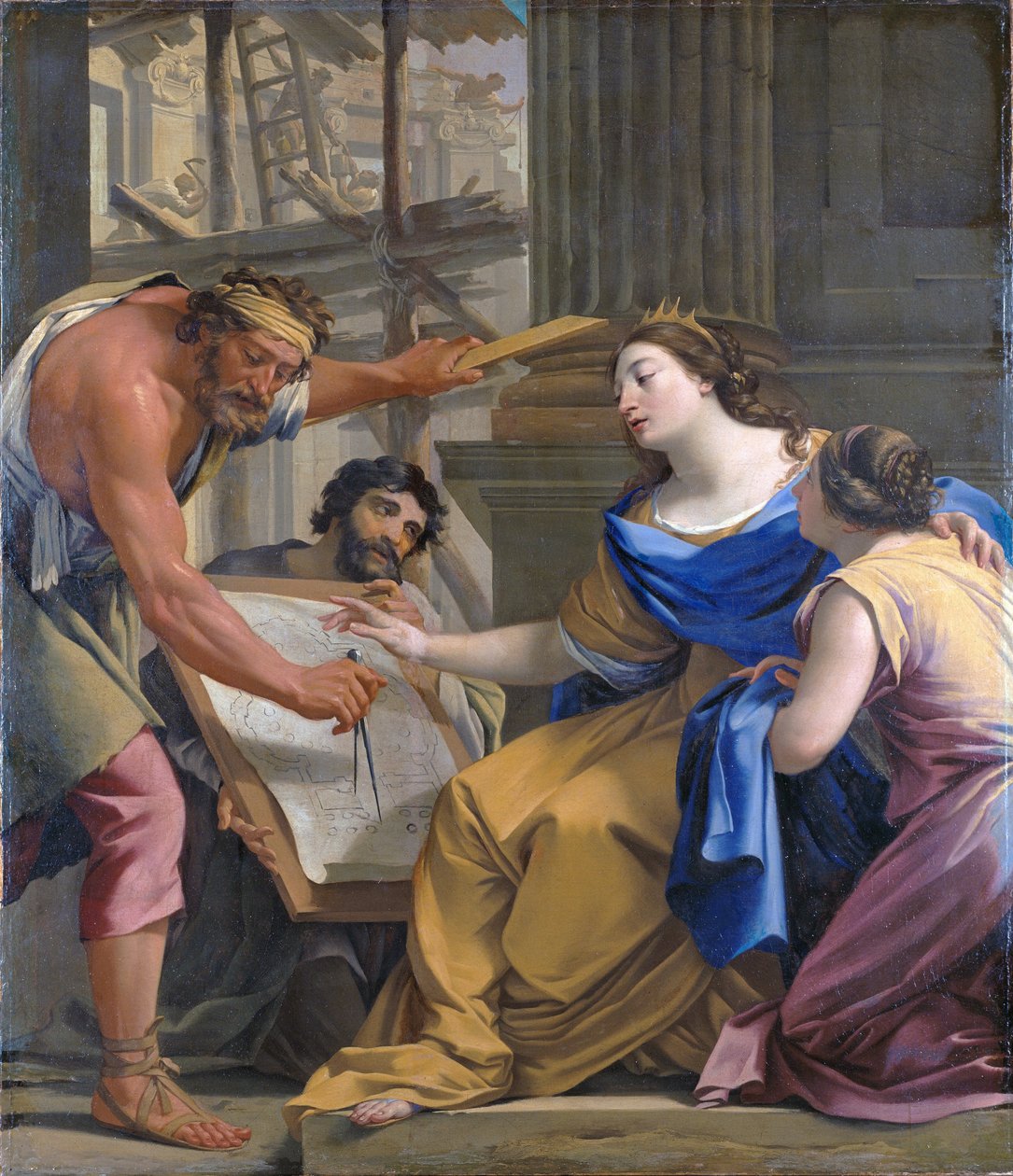 Artemisia bygger Mausolaeum af Simon Vouet