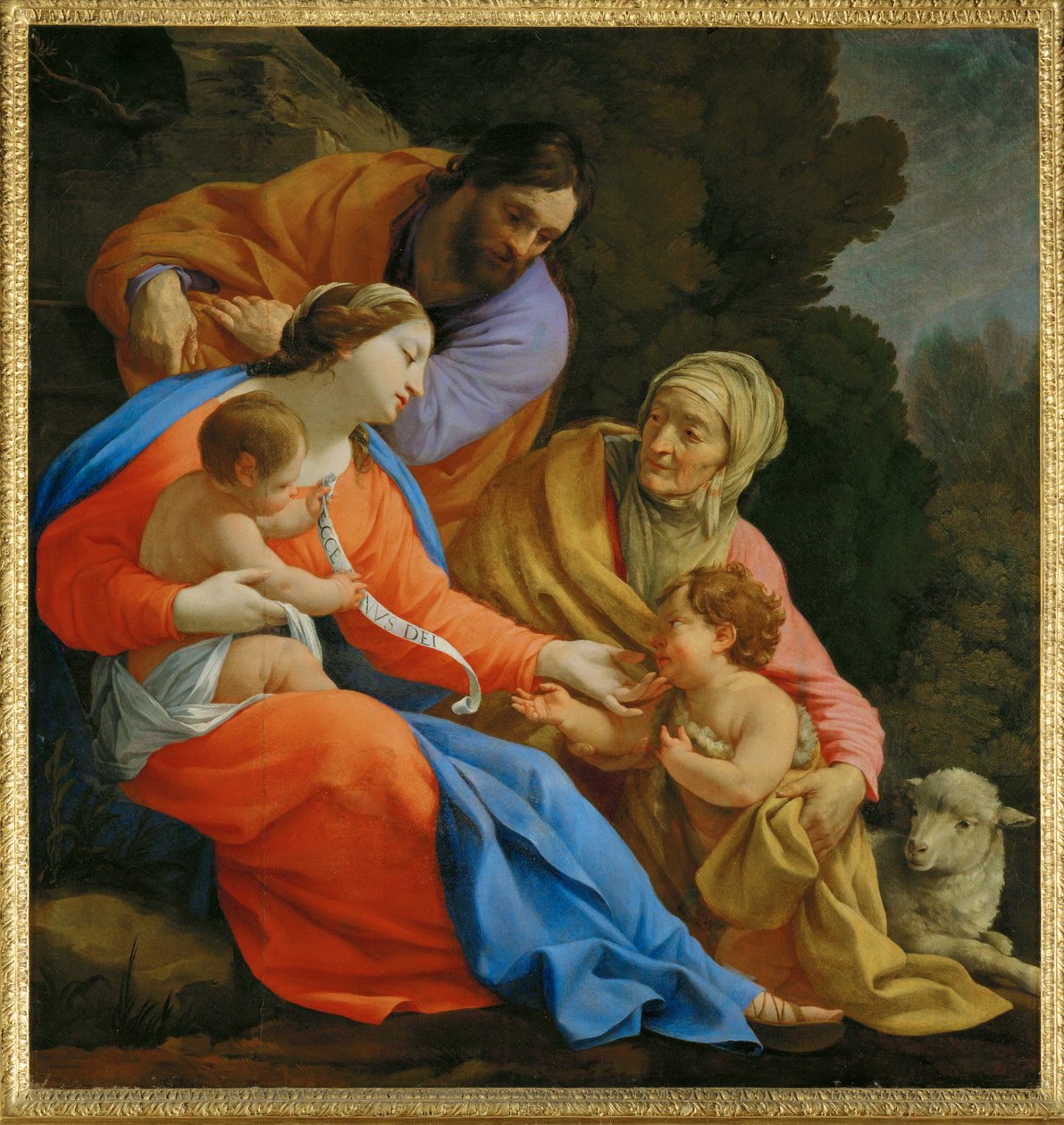 La Sainte Famille - Den hellige familie. R. F ... af Simon Vouet