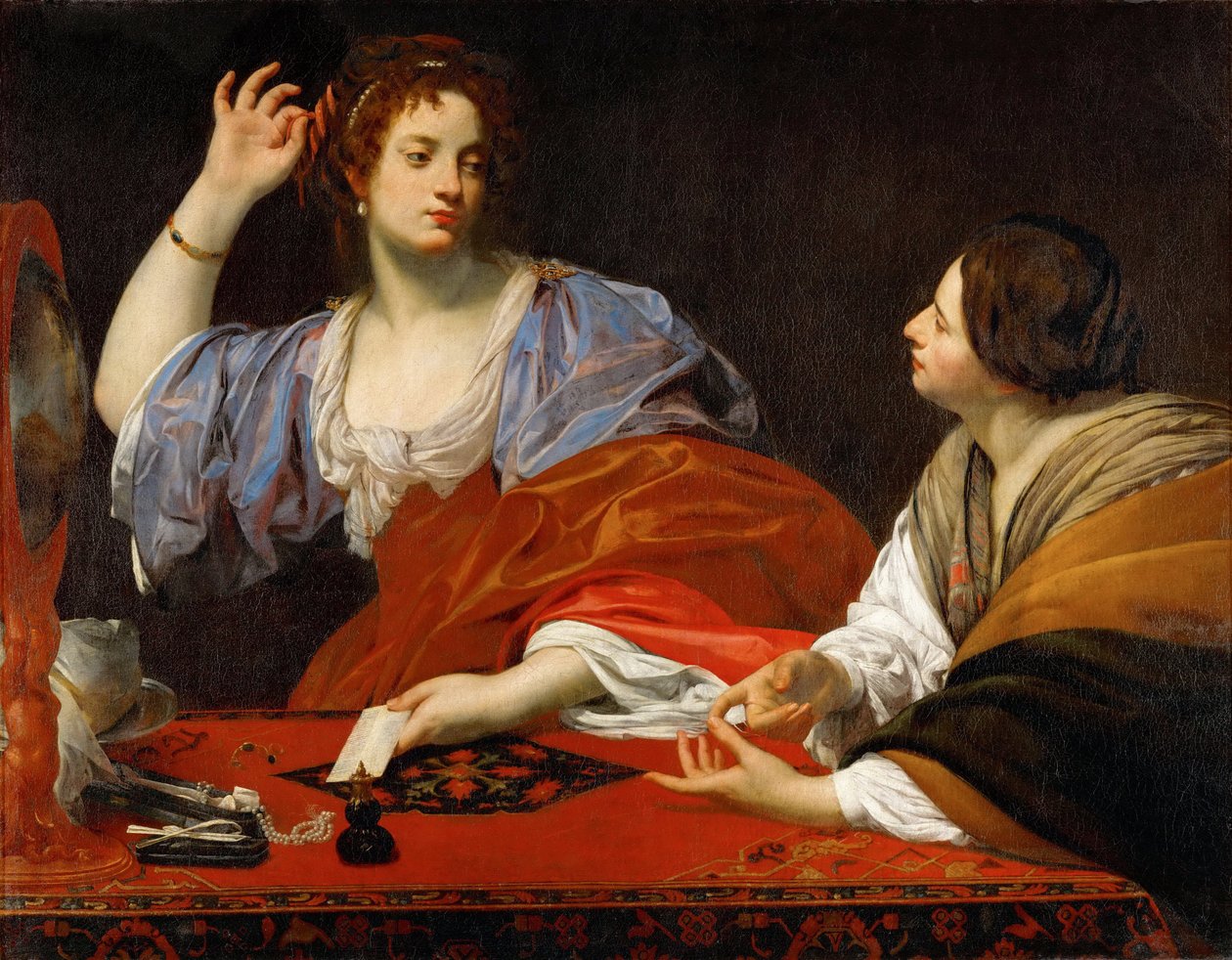 Martha bebrejder sin forfængelige søster Maria Magdalena - Simon Vouet (1590-1649). Olie på lærred, ca. 1621. Mål : 110x140 cm. Kunsthistorisk museum, Vienne af Simon Vouet