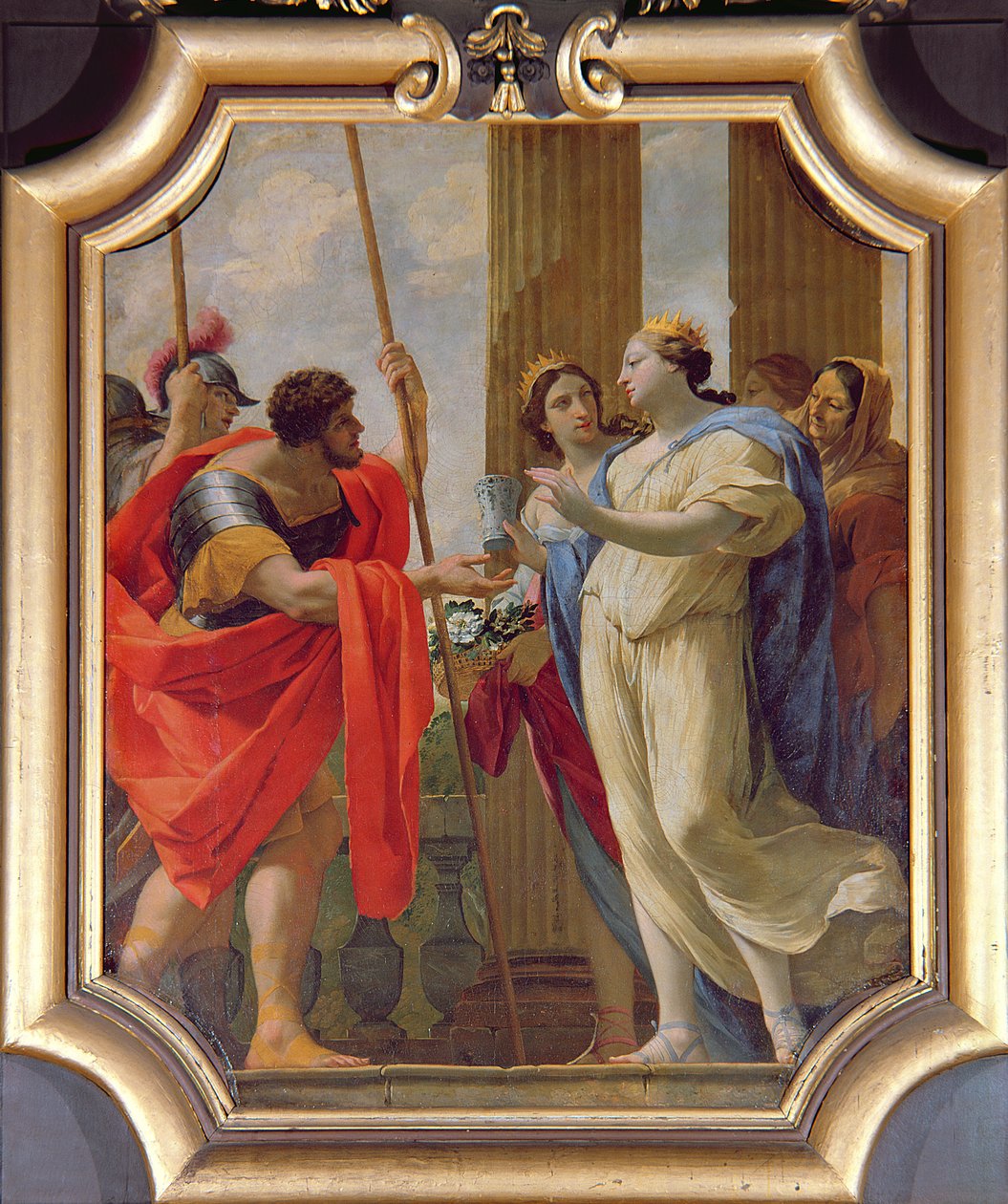 Polydamne giver Menelaus og Helen medicinen Enula Campana og Moly af Simon Vouet