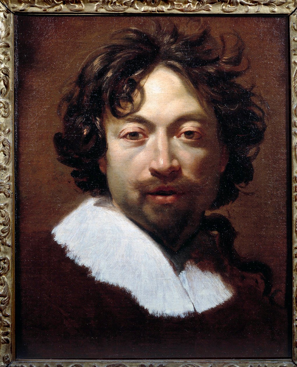 Selvportrætmaleri af Simon Vouet (1590-1649) ca. 1626-1627, 45x36 cm, Lyon, Museum of Fine Arts af Simon Vouet