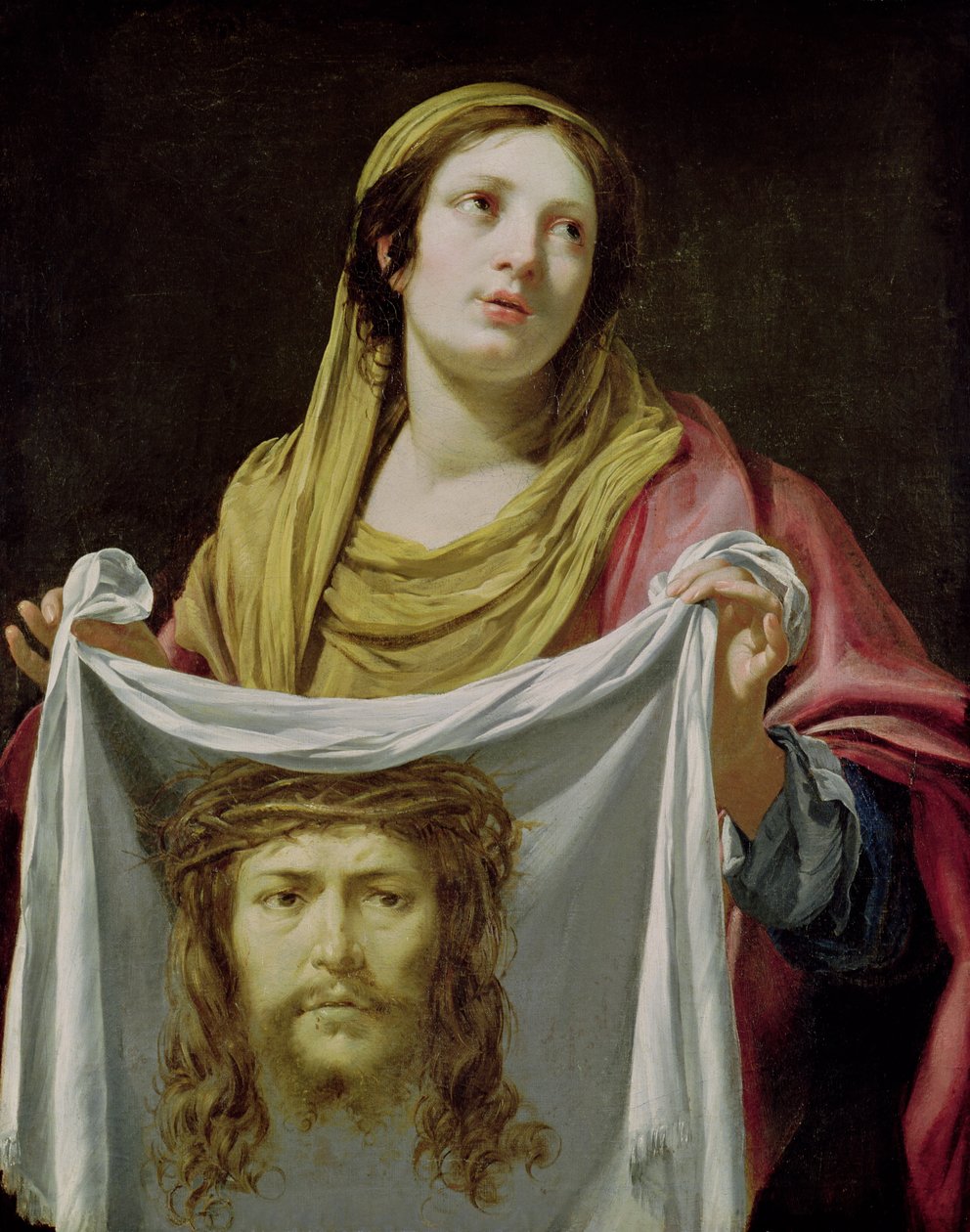 St. Veronica holder det hellige ligklæde af Simon Vouet