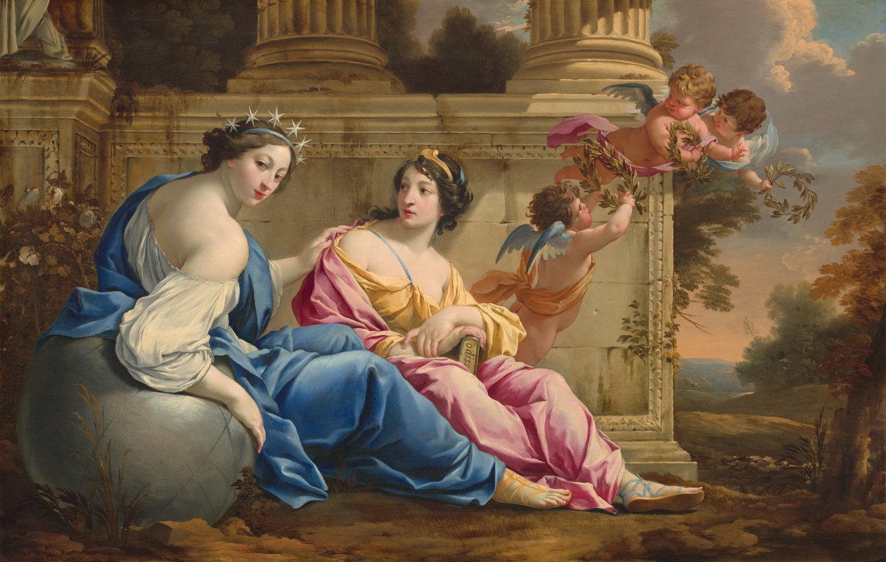 Muserne Urania og Calliope, ca. 1634 af Simon Vouet