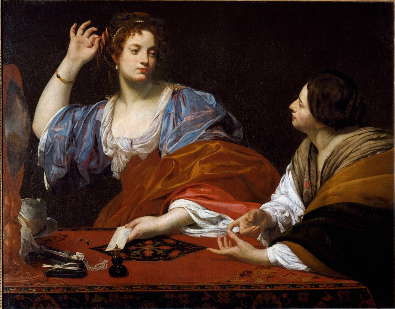 Søstrene Martha og Maria af Bethany (olie på lærred af Simon Vouet