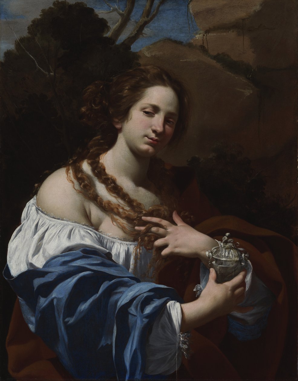 Virginia da Vezzo, kunstnerens hustru, i rollen som Magdalena af Simon Vouet