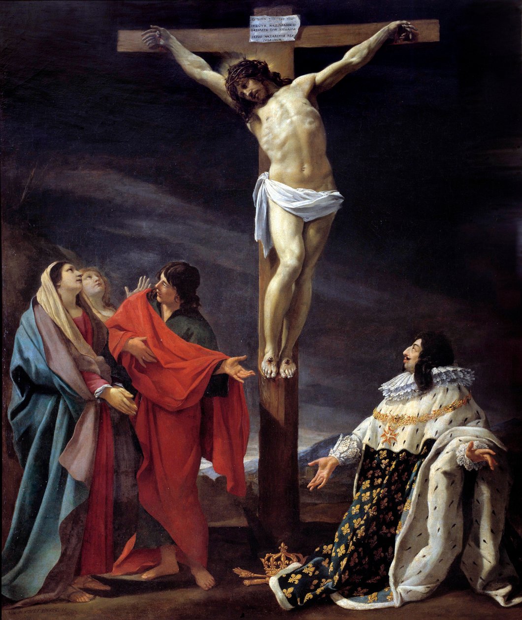 Løfte af kong Ludvig XIII (1601-1643) Maleri af Simon Vouet (1590-1649) og værksted af Simon Vouet