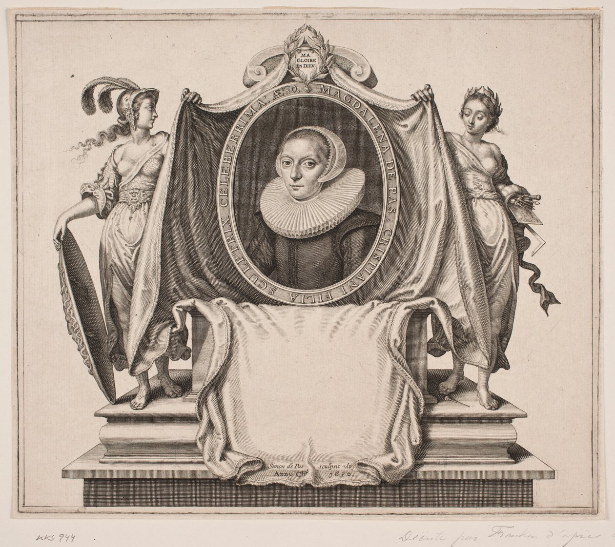 Madeleine van de Passe af Simon de Pas