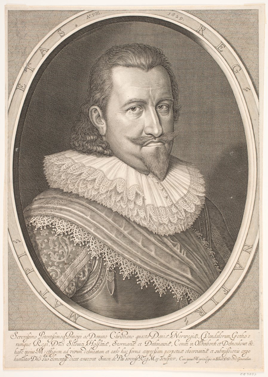Portræt af Christian IV af Simon de Pas