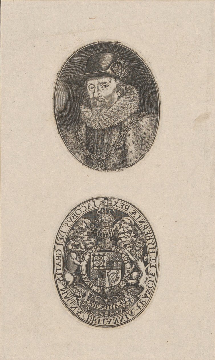 James I, konge af England, ca. 1616. af Simon de Passe