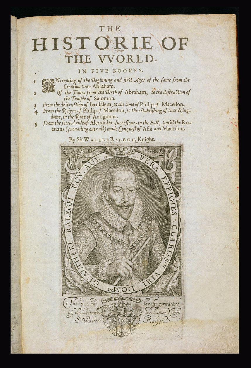 Portræt af Sir Walter Raleigh (1554-1618) titelside fra 
