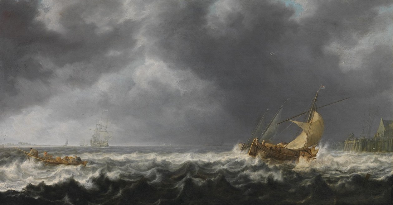 Stormfuldt hav af Simon de Vlieger