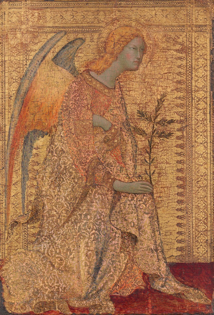Bebudelsens engel, ca. 1333 (tempera på panel) af Simone Martini